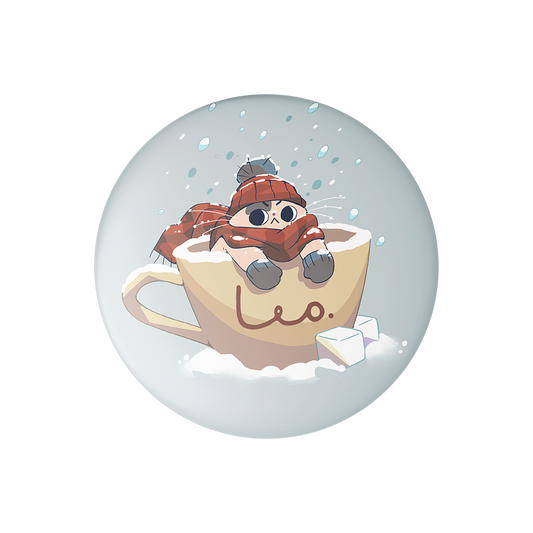 winter cat badge